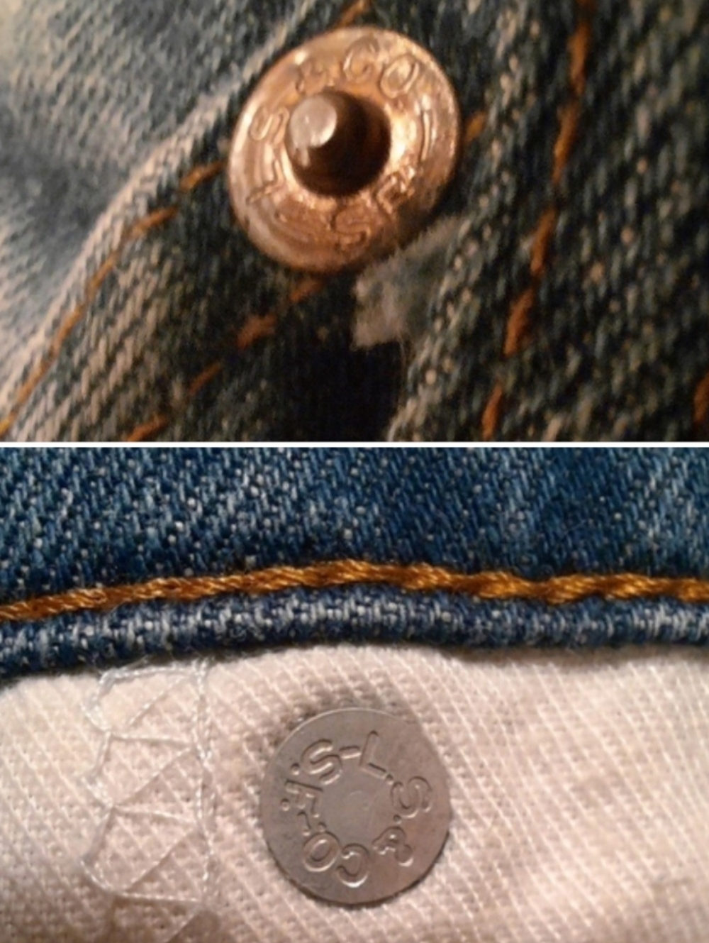 '81 LEVIS 517 Orange Tab Jeans Bootcut Ankle 80s Vintage Crop 12 32x27 - Picture 11 of 14